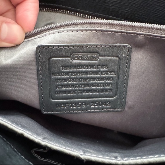 Coach Poppy Textured Black Patent Leather Blair Tote - Picture 8 of 8